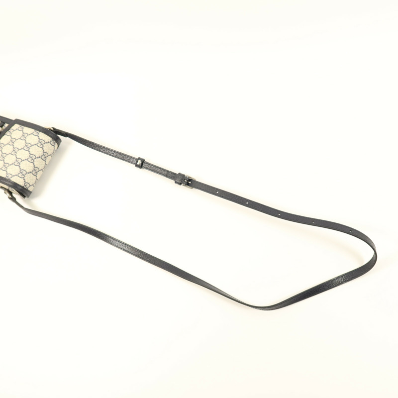 GUCCI 帆布1955 Horsebit銀扣肩背袋-6