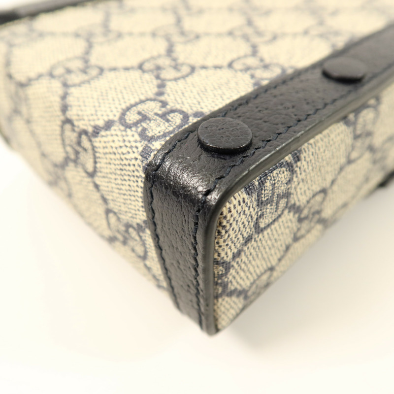 GUCCI 帆布1955 Horsebit銀扣肩背袋-11