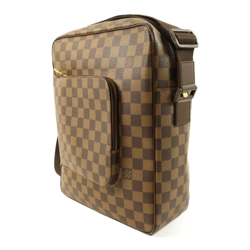 LOUIS VUITTON Damier Olaf MM金扣肩背袋-1