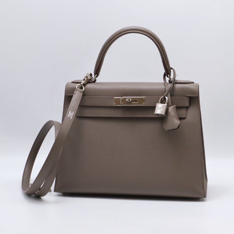 HERMES Kelly 28 - 錫器灰銀 A-2