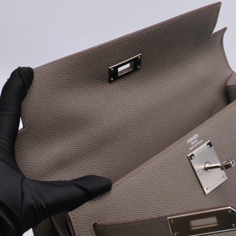 HERMES Kelly 28 - 錫器灰銀 A-9