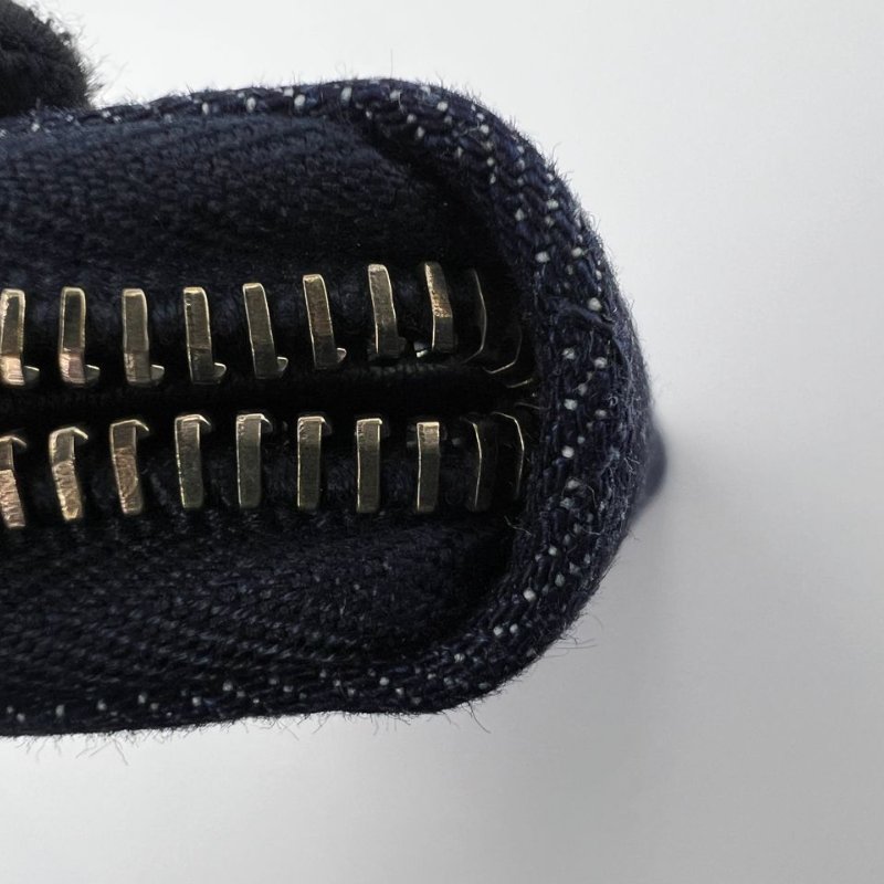 Chanel 牛仔菱格長款拉鍊皮夾-18