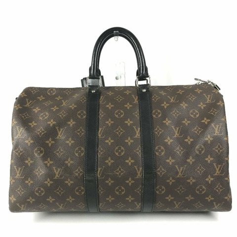 路易威登 M56711 Monogram Macassar Keepall Bandouliere 45 肩背包/斜背包/旅行包，波士頓帆布，男女通用，棕色