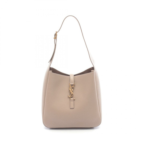 SAINT LAURENT PARIS Le 5 a 7 單肩包 713938 皮革 米色 二手 女士 YSL