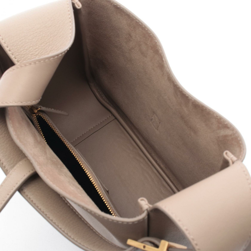 SAINT LAURENT PARIS Le 5 a 7 單肩包 713938 皮革 米色 二手 女士 YSL-2