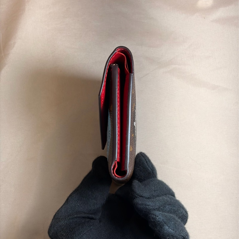 ✨近新閒置 LV 金豆豆限量徽章 3折8卡短夾-8