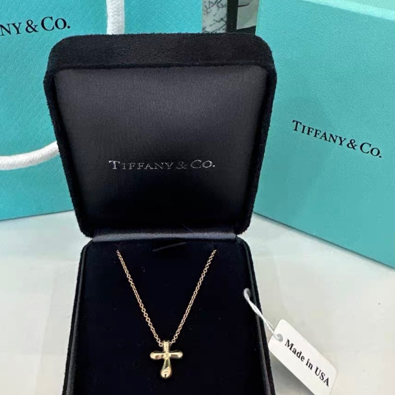 Tiffany Cross ✟ 蒂芙尼水滴十字架項鍊 可愛迷人-0