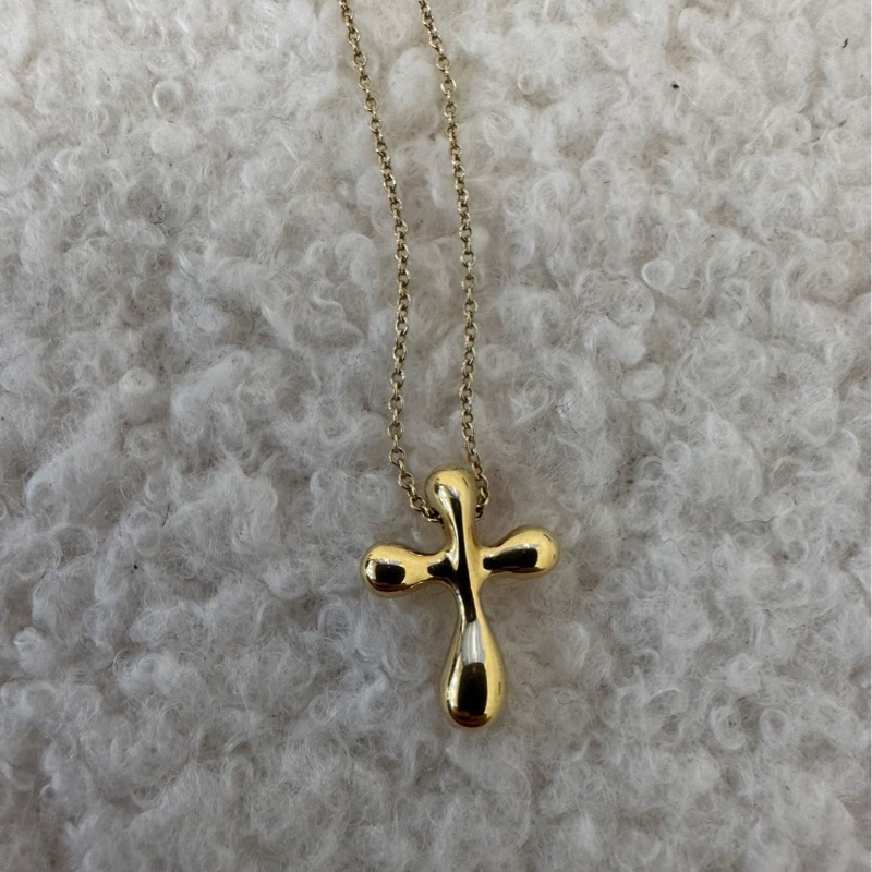 Tiffany Cross ✟ 蒂芙尼水滴十字架項鍊 可愛迷人-8
