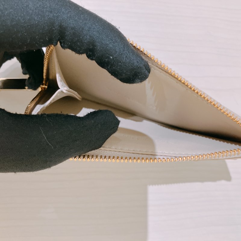 TK1958.  戴妃包 羊皮純色藤格紋 Logo 字母吊飾卡包 Lady Dior Cosmos Zipper Card Holder Lambskin Beige-8