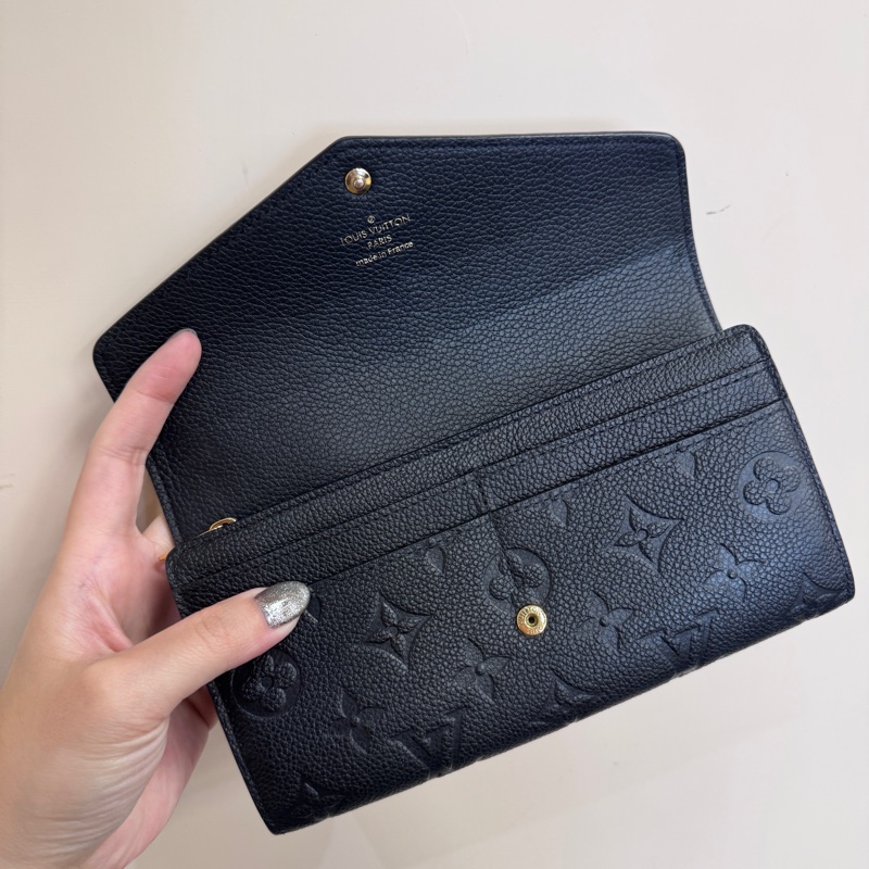 ［ 發財長夾 ］LV Sarah 黑牛皮長夾 晶片款-5