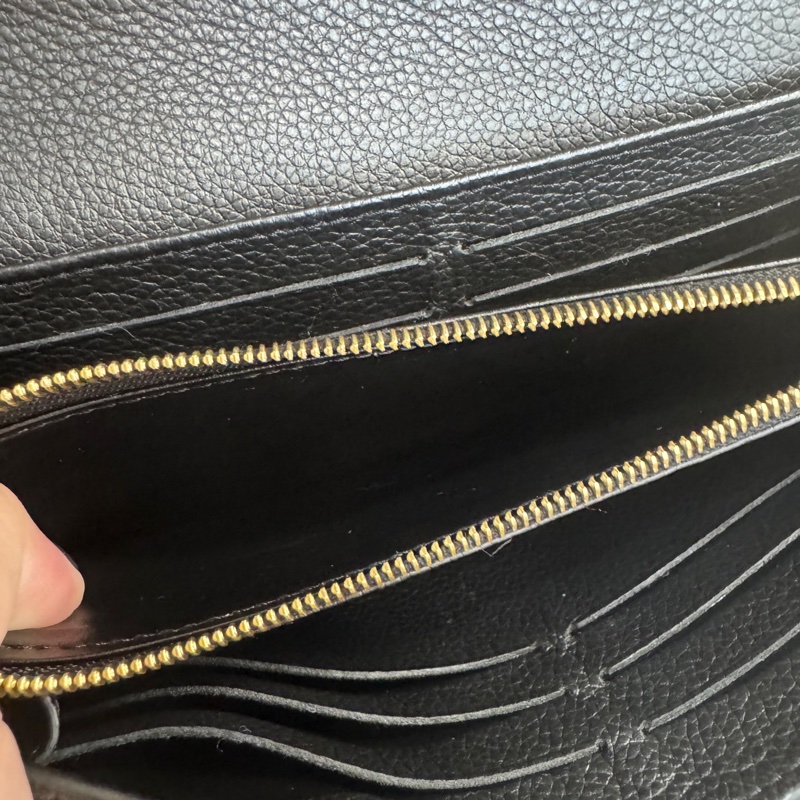 ［ 發財長夾 ］LV Sarah 黑牛皮長夾 晶片款-8