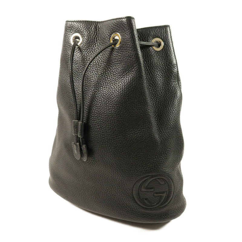 GUCCI 牛皮皮革Soho Backpack銀扣背包-2