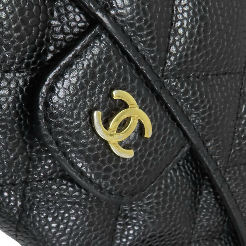 黑色 荔枝紋 牛皮 三折長夾 A80758 (無卡)【CHANEL 香奈兒】 A80758-10