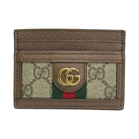 棕色 帆布 Ophidia Card Case 卡夾 名片夾 【GUCCI 古馳】 523159