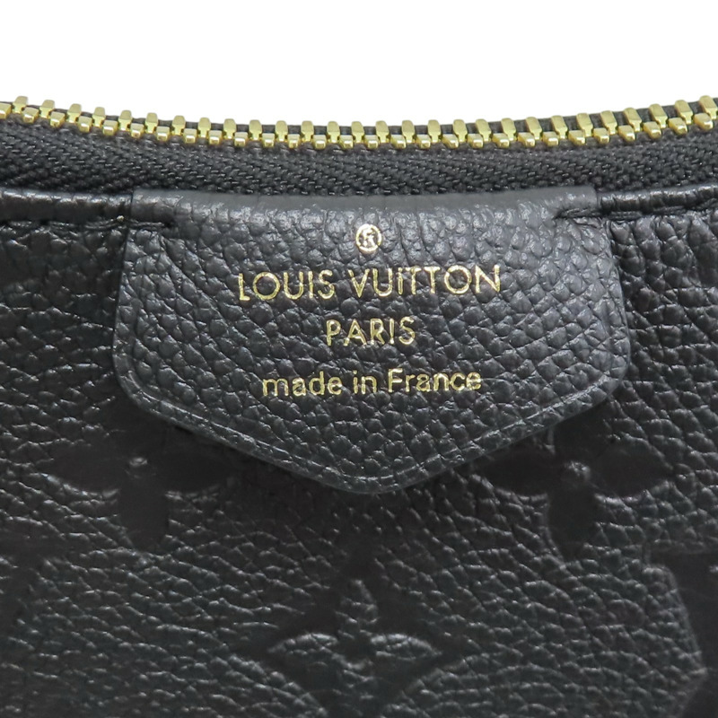 黑色 原花壓紋 牛皮 Easy Pouch O【LOUIS VUITTON LV 路易威登】 M80349-5