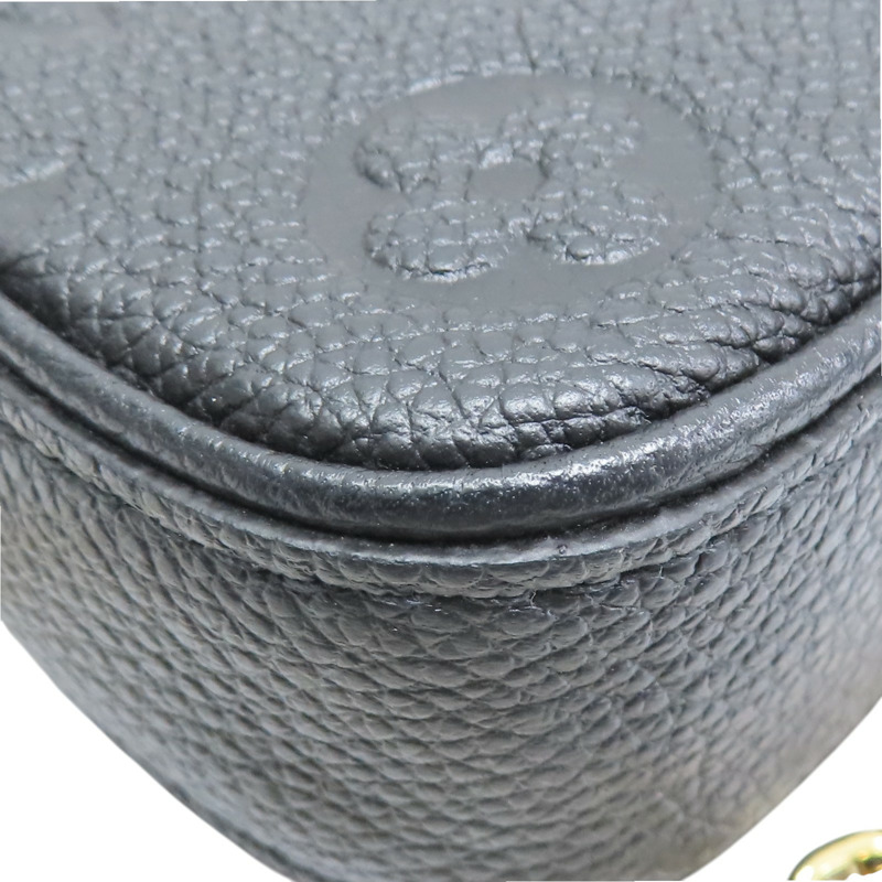 黑色 原花壓紋 牛皮 Easy Pouch O【LOUIS VUITTON LV 路易威登】 M80349-10