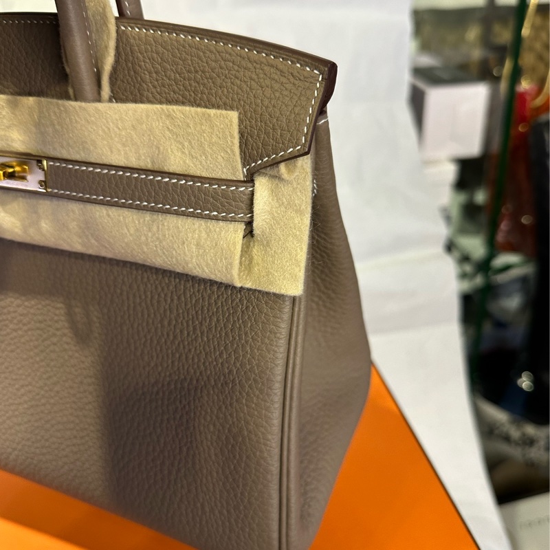 全新全套有原廠正單 Hermes Birkin 25cm Etube 金扣牛皮 Togo 手袋-2