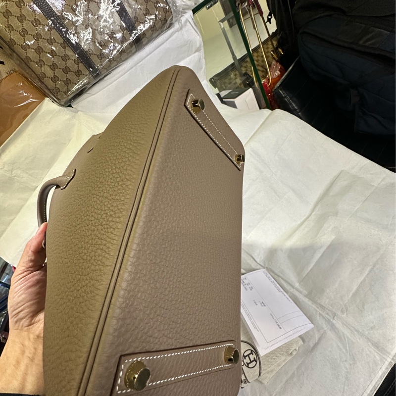 全新全套有原廠正單 Hermes Birkin 25cm Etube 金扣牛皮 Togo 手袋-7