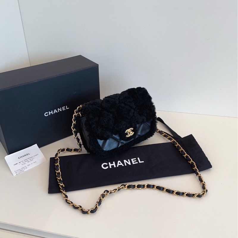 【全新全套帶膜🆕🎁】Chanel 25K24K 🔥新款秀款 黑色金扣翻蓋泰迪包 小號 small  斜挎包 單肩包-3