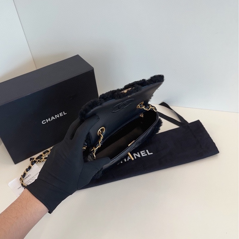 【全新全套帶膜🆕🎁】Chanel 25K24K 🔥新款秀款 黑色金扣翻蓋泰迪包 小號 small  斜挎包 單肩包-7