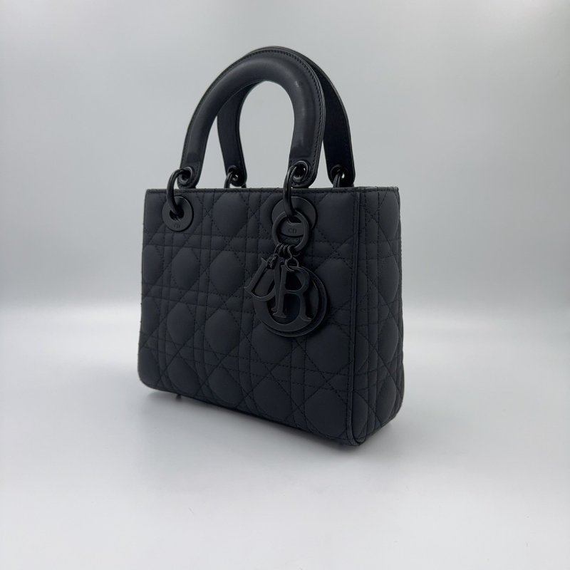 DIOR黑色啞光LADY DIOR小號五格黛妃包(與專櫃有巨大價差!)-5