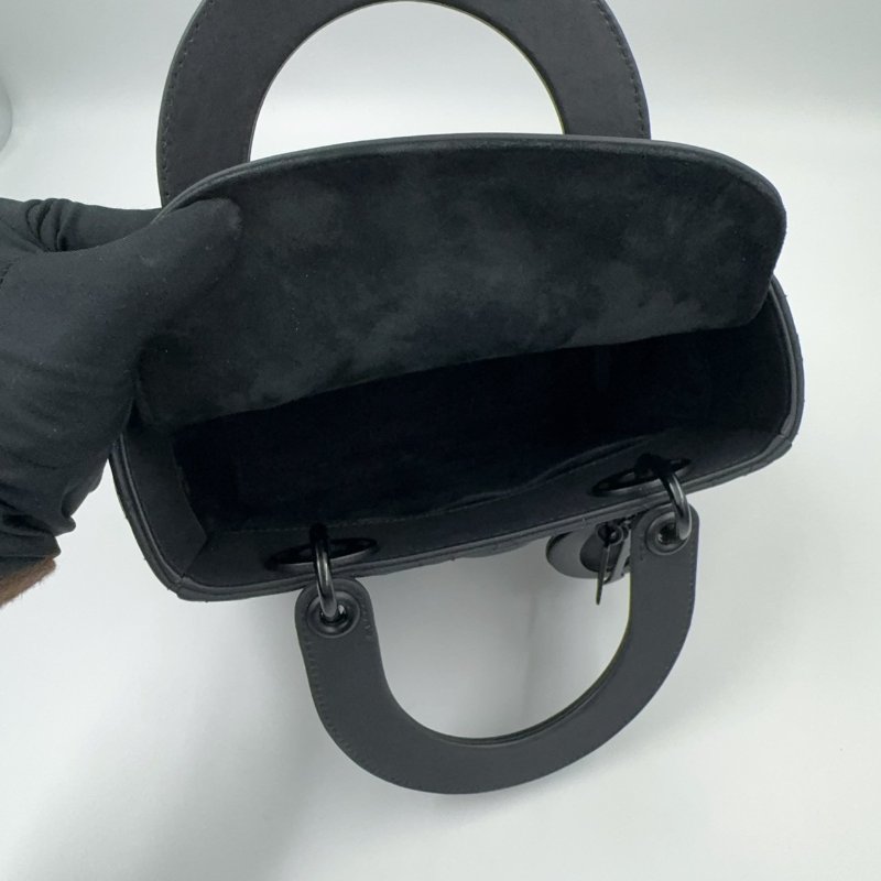 DIOR黑色啞光LADY DIOR小號五格黛妃包(與專櫃有巨大價差!)-10