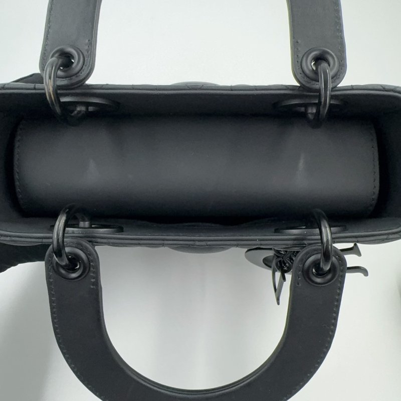 DIOR黑色啞光LADY DIOR小號五格黛妃包(與專櫃有巨大價差!)-12