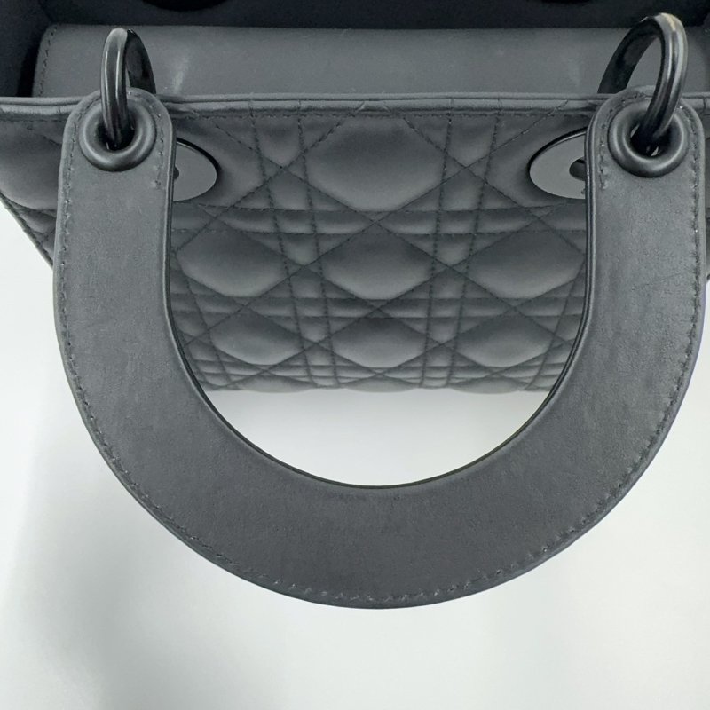 DIOR黑色啞光LADY DIOR小號五格黛妃包(與專櫃有巨大價差!)-13