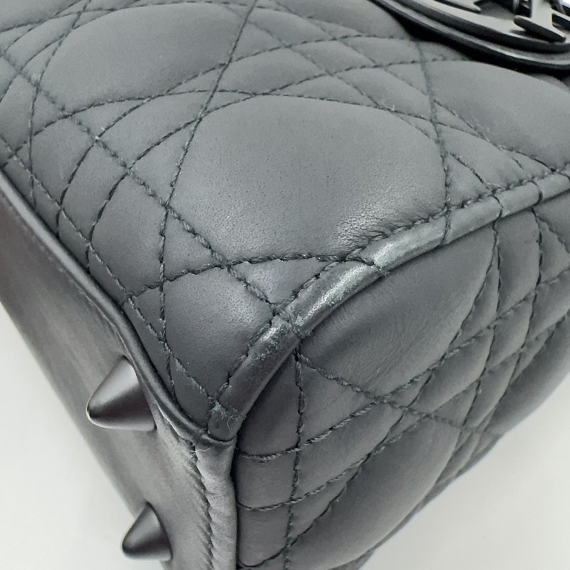 DIOR黑色啞光LADY DIOR小號五格黛妃包(與專櫃有巨大價差!)-15