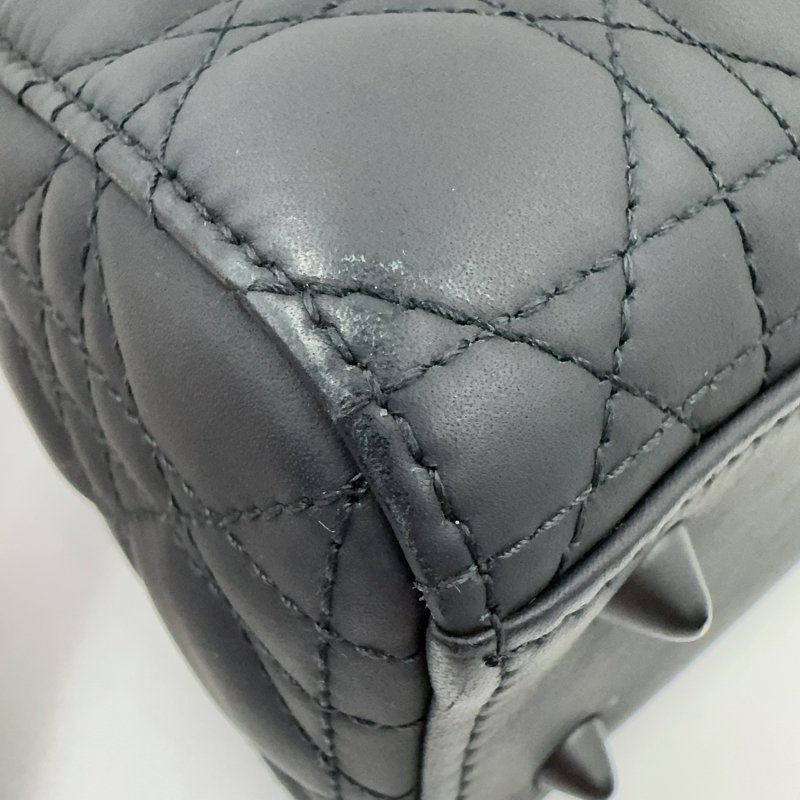 DIOR黑色啞光LADY DIOR小號五格黛妃包(與專櫃有巨大價差!)-16