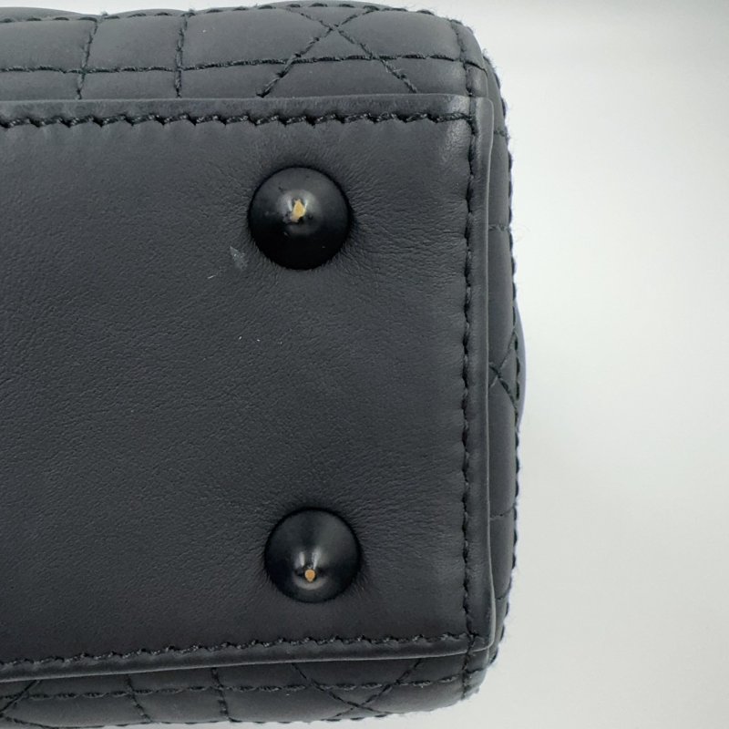 DIOR黑色啞光LADY DIOR小號五格黛妃包(與專櫃有巨大價差!)-20