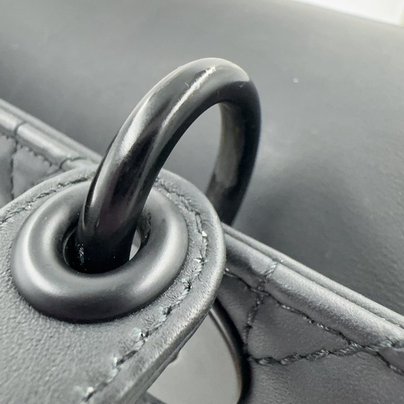 DIOR黑色啞光LADY DIOR小號五格黛妃包(與專櫃有巨大價差!)-21