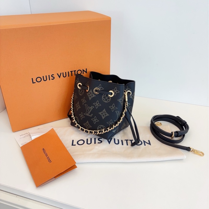 【閒置全套🆕】LV Bella Pico黑金月光女神 迷你抽繩水桶包手提包 斜挎包 單肩包-2