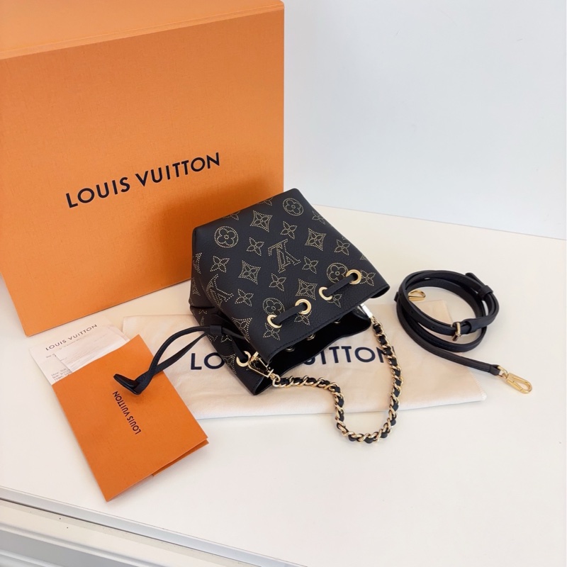 【閒置全套🆕】LV Bella Pico黑金月光女神 迷你抽繩水桶包手提包 斜挎包 單肩包-4