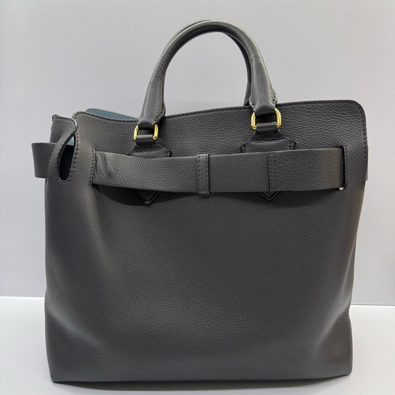 BURBERRY 巴寶莉 灰色牛皮手提肩背2way包 BICOLOR-2