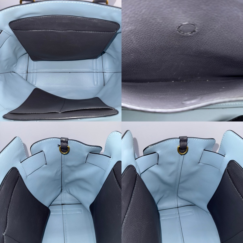 BURBERRY 巴寶莉 灰色牛皮手提肩背2way包 BICOLOR-5