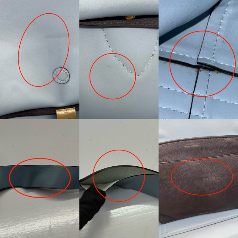 BURBERRY 巴寶莉 灰色牛皮手提肩背2way包 BICOLOR-8