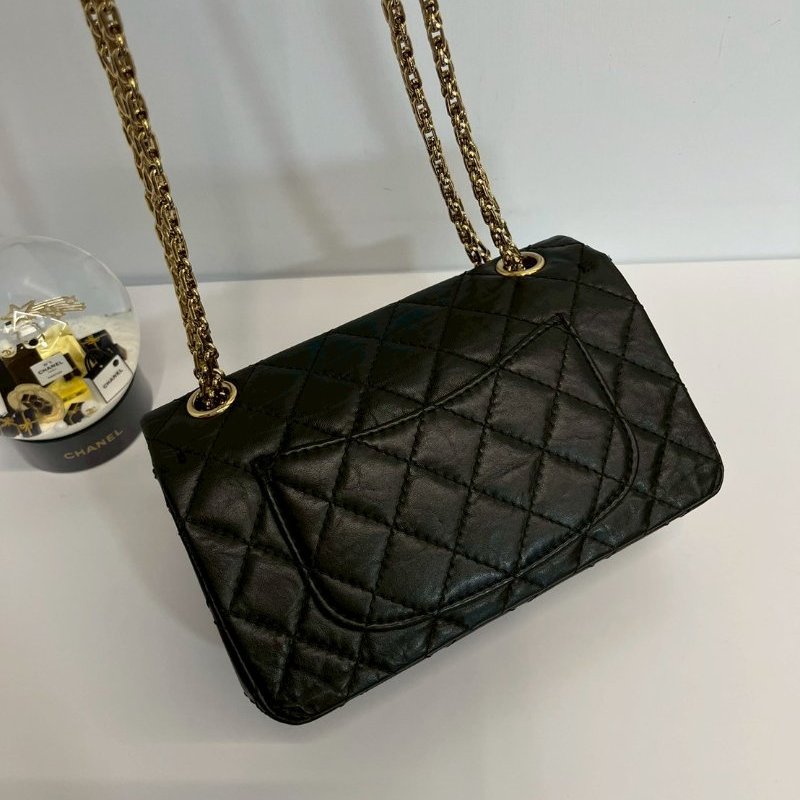 Chanel 2.55 mini 黑金 牛皮-2