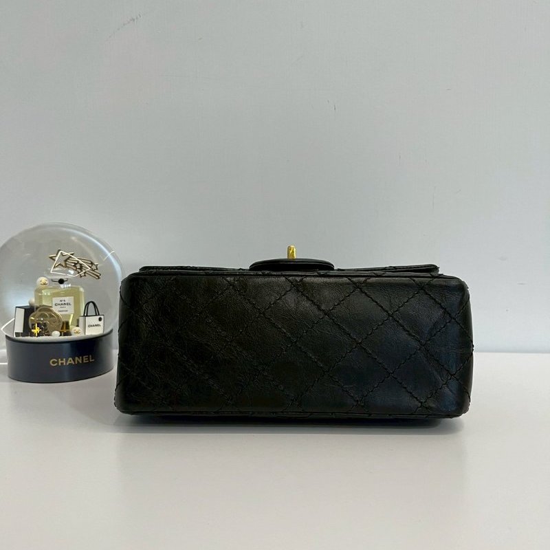 Chanel 2.55 mini 黑金 牛皮-5