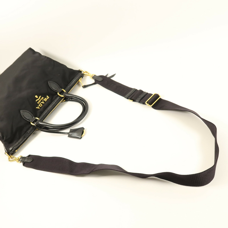 PRADA 尼龍Shoulder Bag金扣手挽肩背兩用袋-4