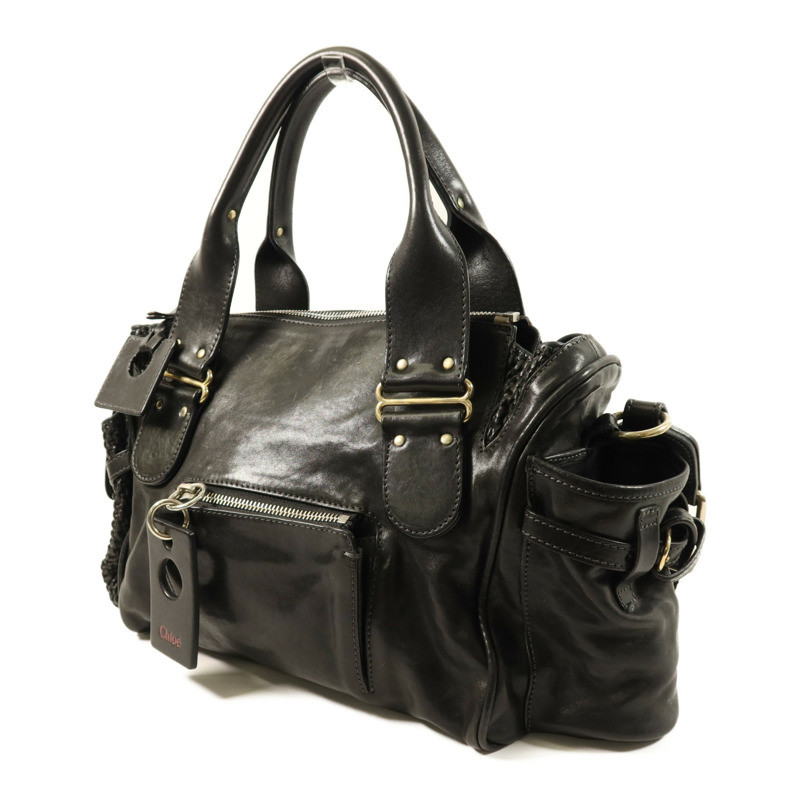 Chloe 牛皮皮革Shoulder Bag金扣手挽肩背兩用袋-2