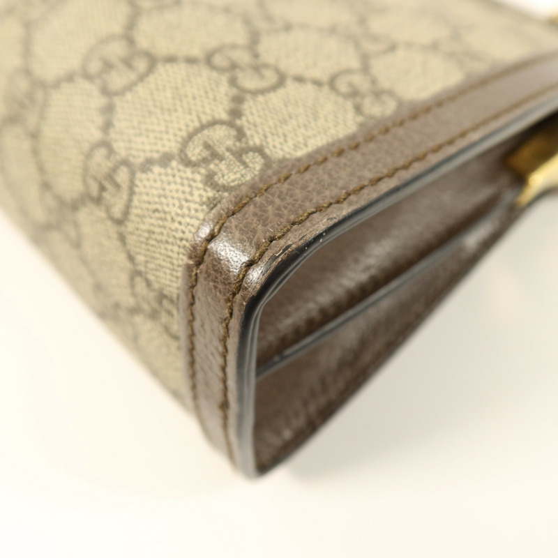 GUCCI 塗層帆布Ophidia GG金扣鏈帶肩背袋-9