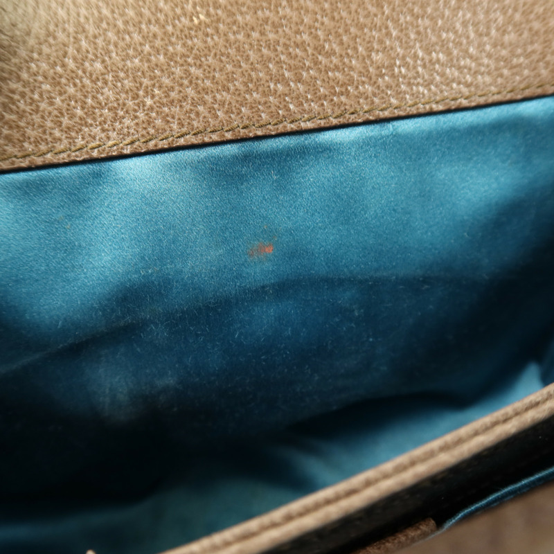 GUCCI 塗層帆布Ophidia GG金扣鏈帶肩背袋-12