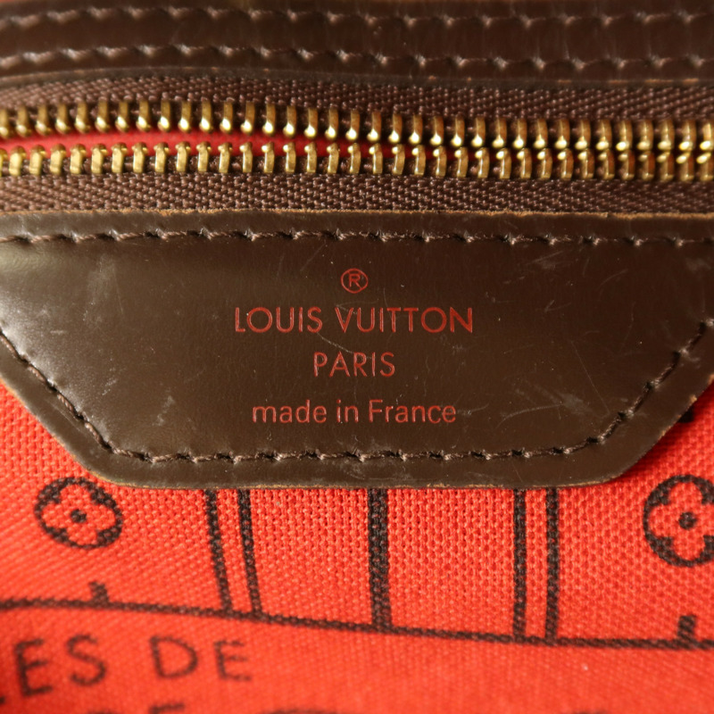 LOUIS VUITTON Damier Neverfull MM金扣手挽袋/肩背袋-6