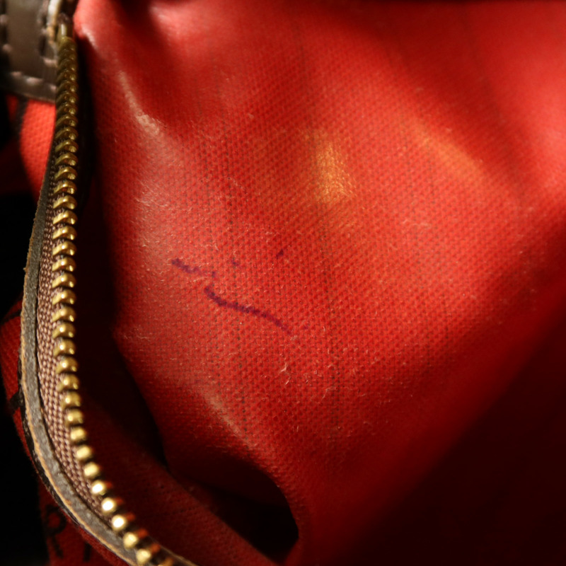 LOUIS VUITTON Damier Neverfull MM金扣手挽袋/肩背袋-7