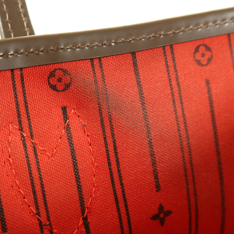 LOUIS VUITTON Damier Neverfull MM金扣手挽袋/肩背袋-8