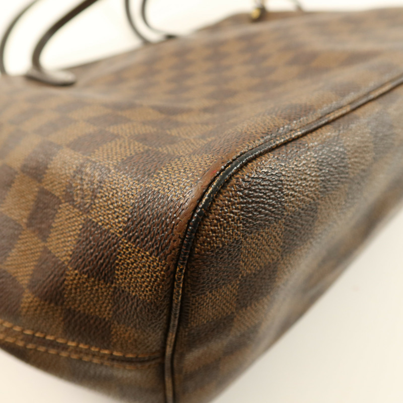 LOUIS VUITTON Damier Neverfull MM金扣手挽袋/肩背袋-12