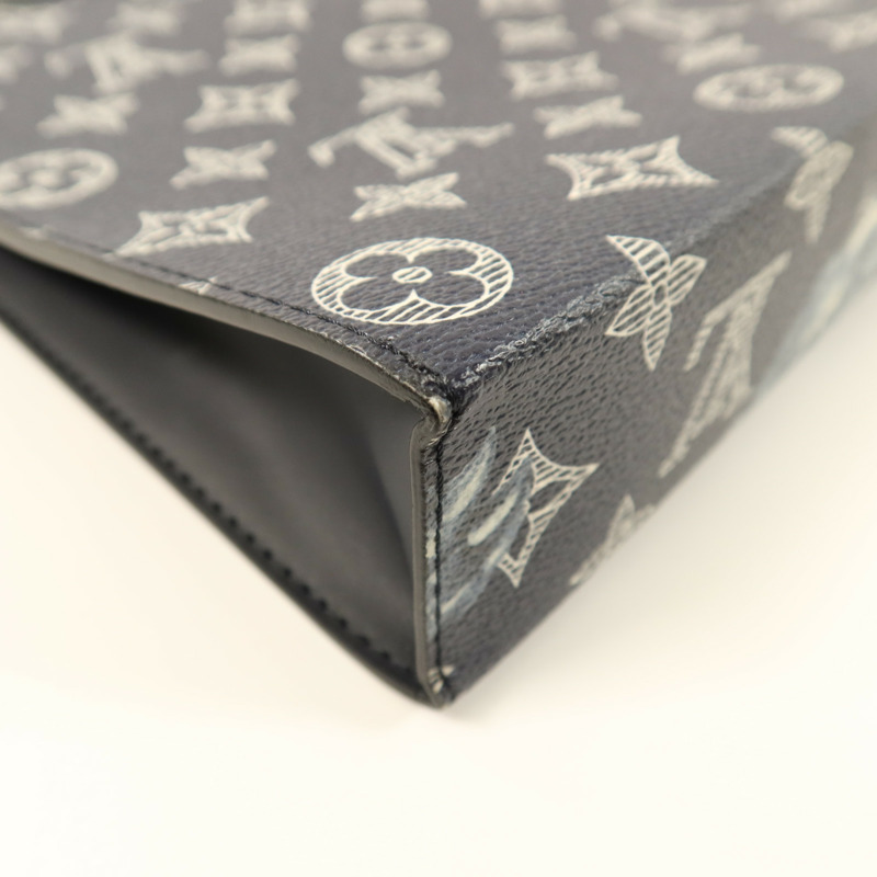 LOUIS VUITTON Monogram Pochette Voyage Clutch銀扣手拿包-7