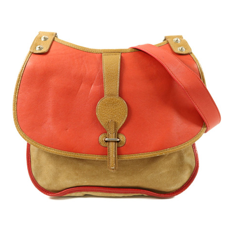 BALENCIAGA 麂皮皮革Shoulder Bag銀扣肩背袋