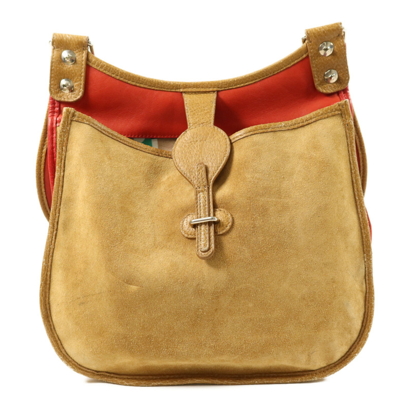 BALENCIAGA 麂皮皮革Shoulder Bag銀扣肩背袋-1